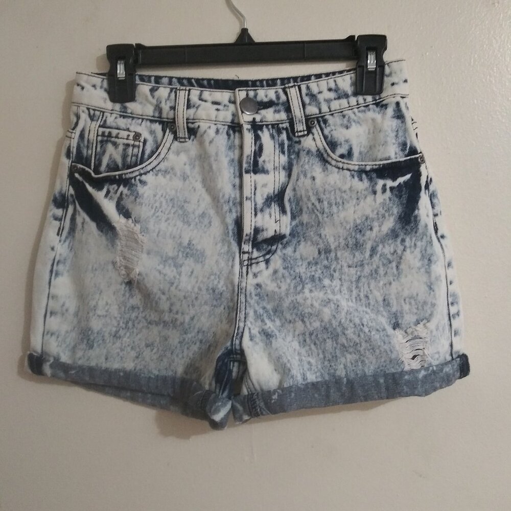 Forever 21 Women Acid Wash Chino Jean Shorts Size: 27